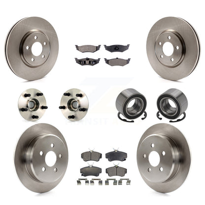 Kit de rotor et de plaquettes de frein à disque, roulement de moyeu avant et arrière (10 pièces) pour Chrysler PT Cruise