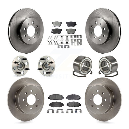 Kit de rotors et plaquettes de frein à disque, roulement de moyeu avant et arrière (10 pièces) pour Acura E 2001 – 2005