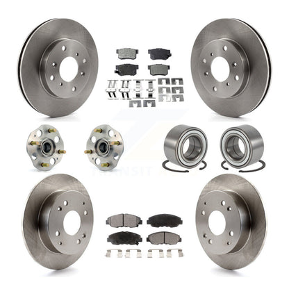 Kit de rotors et plaquettes de frein à disque, roulements de moyeu avant et arrière (10 pièces) pour Honda Accord