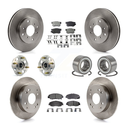 Kit de rotors et plaquettes de frein à disque, roulements de moyeu avant et arrière (10 pièces) pour Honda Accord