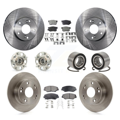 Kit de rotors et plaquettes de frein à disque, roulements de moyeu avant et arrière (10 pièces) pour Honda Accord