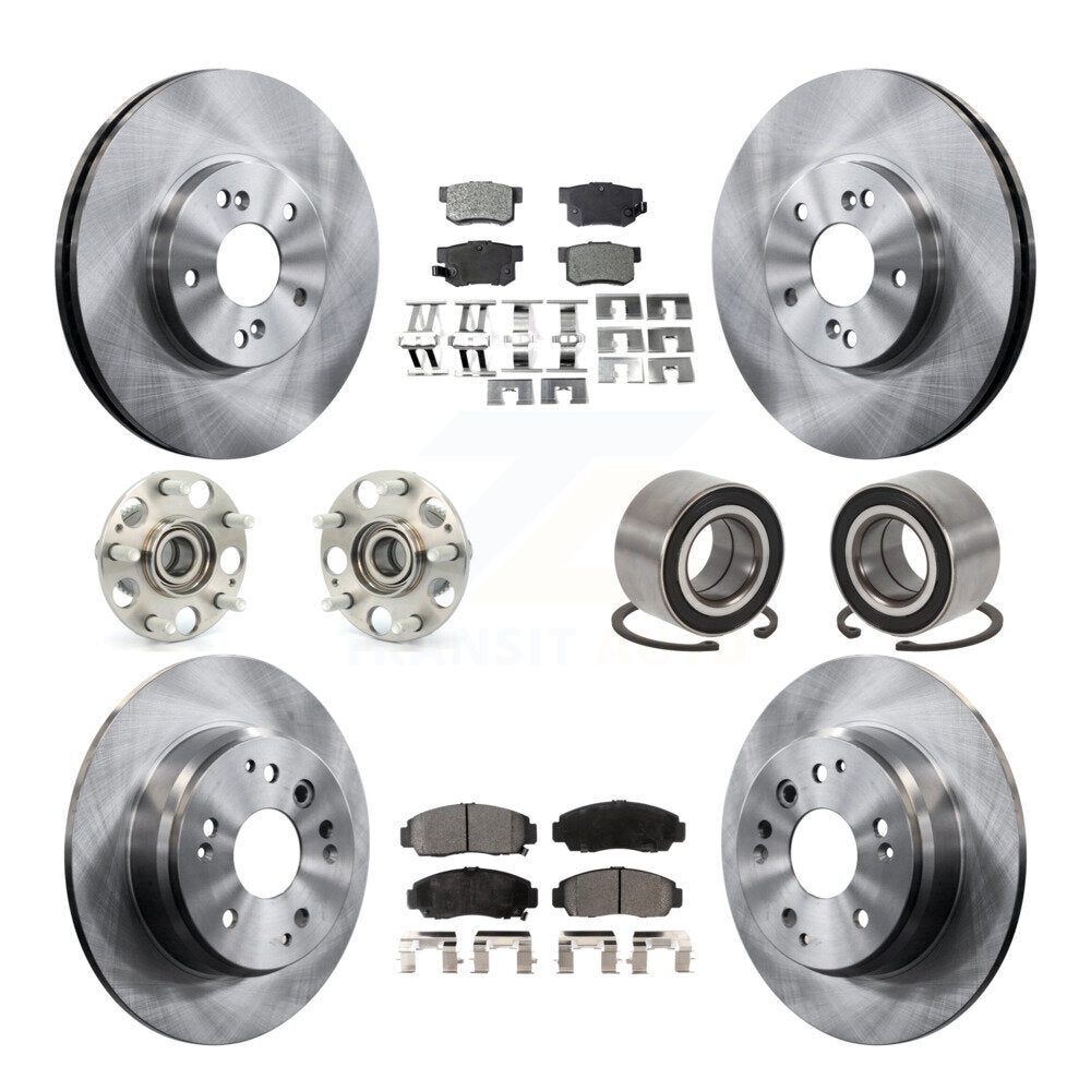 Kit de rotor et de plaquettes de frein à disque, ensemble de roulements de moyeu avant et arrière (10 pièces) pour Acura T