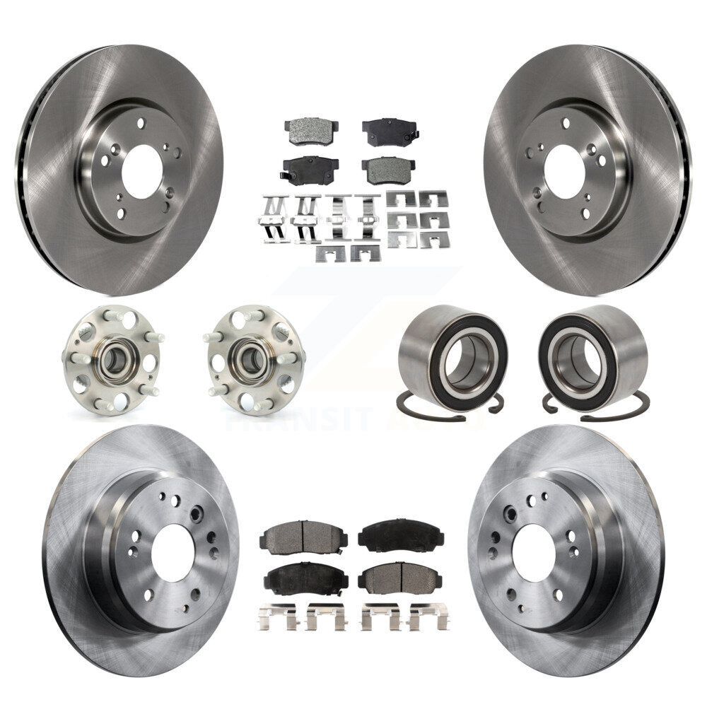 Kit de rotor et de plaquettes de frein à disque, ensemble de roulements de moyeu avant et arrière (10 pièces) pour Acura T