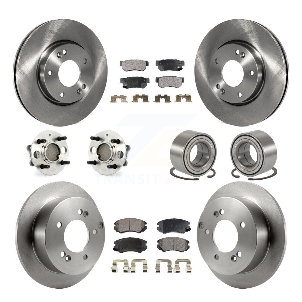 Kit de plaquettes de Rotor de frein, roulement de moyeu avant et arrière (10 pièces), pour Hyundai Sonata 4 roues AB
