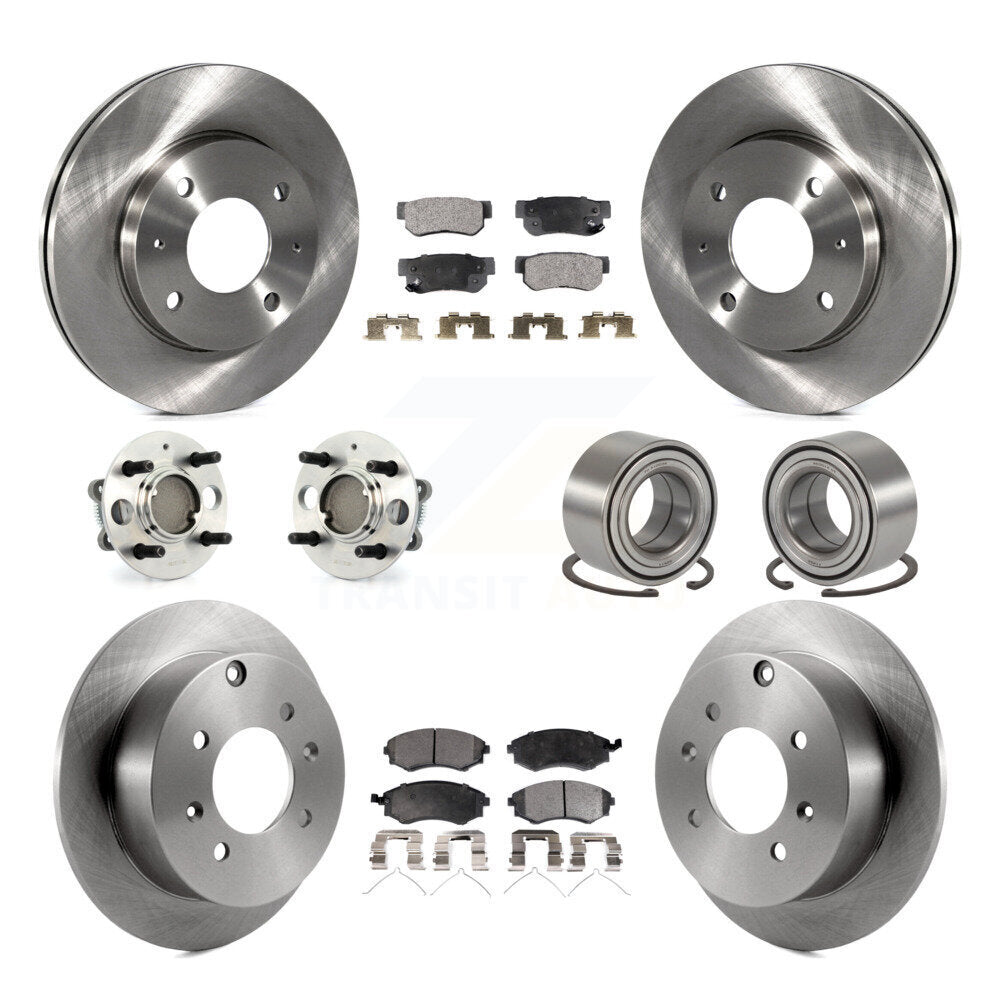 Kit de plaquettes de Rotor de frein, roulement de moyeu avant et arrière (10 pièces), pour Hyundai Sonata 4 roues AB
