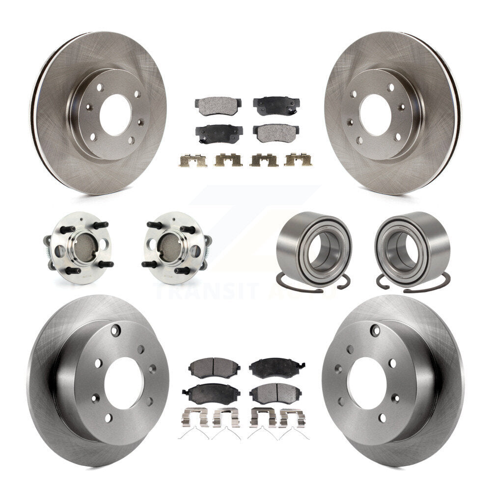 Kit de plaquettes de Rotor de frein, roulement de moyeu avant et arrière (10 pièces), pour Hyundai Sonata 4 roues AB