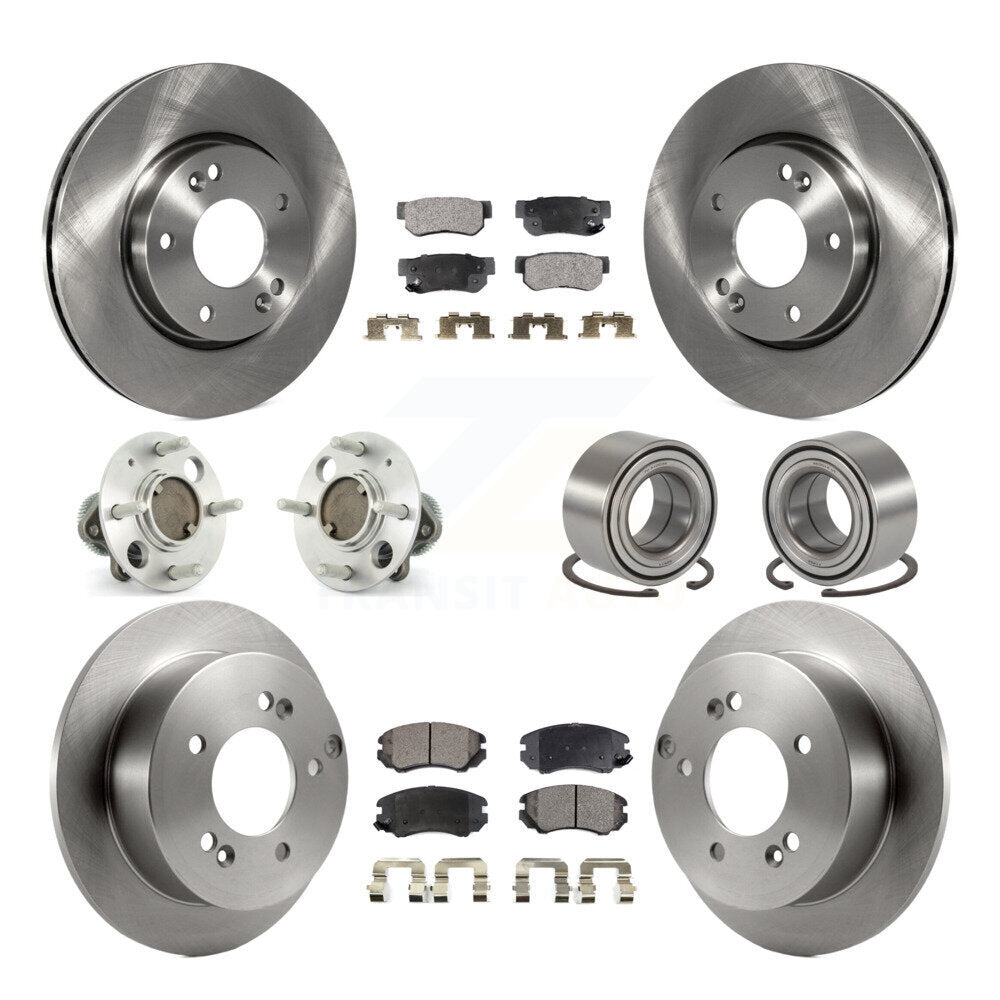 Kit de plaquettes de Rotor de frein, roulement de moyeu avant et arrière (10 pièces) pour Hyundai Sonata non AB 05