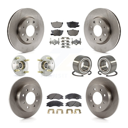 Kit de plaquettes de Rotor de frein à disque, roulement de moyeu avant et arrière (10 pièces) pour Kia Spectra Spectra
