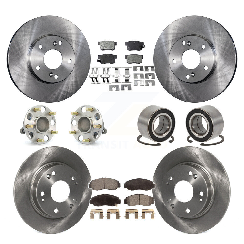 Kit de rotors et plaquettes de frein à disque, roulement de moyeu de roue avant et arrière (10 pièces) pour Acura CS