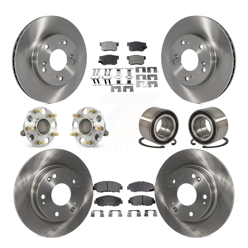 Kit de Rotor et de plaquettes de frein à disque, roulement de moyeu de roue avant et arrière (10 pièces) pour Honda Civi
