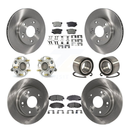Kit de Rotor et de plaquettes de frein à disque, roulement de moyeu de roue avant et arrière (10 pièces) pour Honda Civi