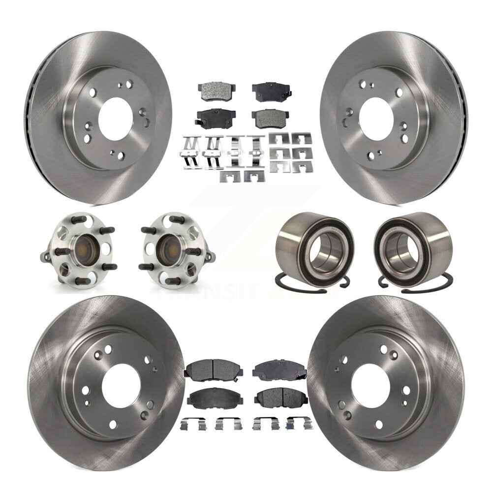 Kit de Rotor et de plaquettes de frein à disque, roulement de moyeu de roue avant et arrière (10 pièces) pour Honda Civi