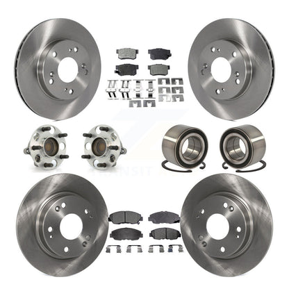 Kit de Rotor et de plaquettes de frein à disque, roulement de moyeu de roue avant et arrière (10 pièces) pour Honda Civi