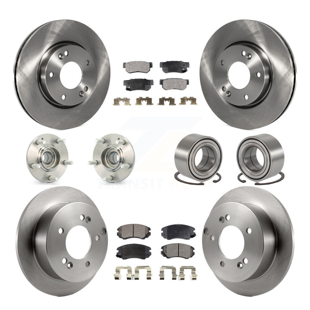 Kit de Rotor et de plaquettes de frein, roulement de moyeu avant et arrière (10 pièces) pour Hyundai Tucson Kia FW