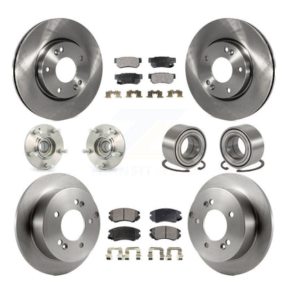 Kit de Rotor et de plaquettes de frein, roulement de moyeu avant et arrière (10 pièces) pour Hyundai Tucson Kia FW
