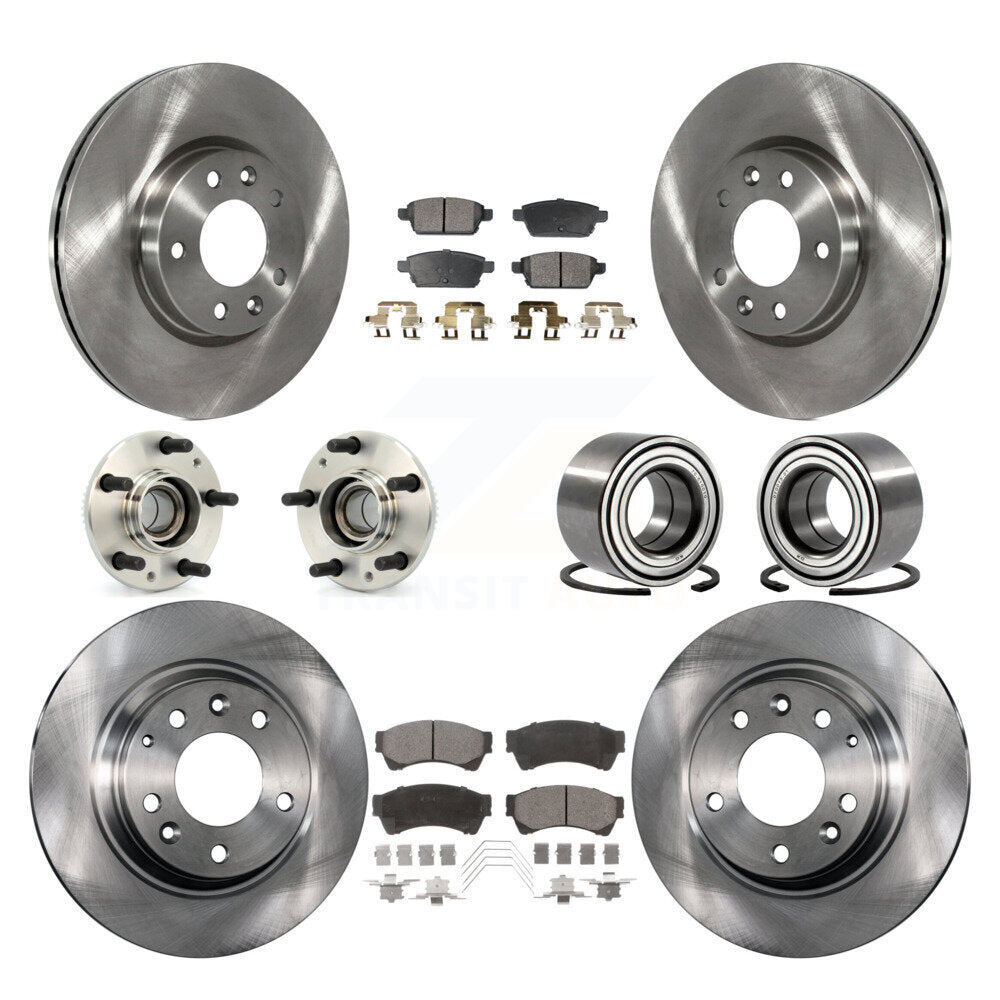 Kit de rotors et plaquettes de frein, roulement de moyeu avant et arrière (10 pièces), pour Ford Fusion Mazda 6 MK