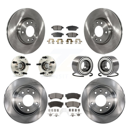 Kit de rotors et plaquettes de frein, roulement de moyeu avant et arrière (10 pièces), pour Ford Fusion Mazda 6 MK