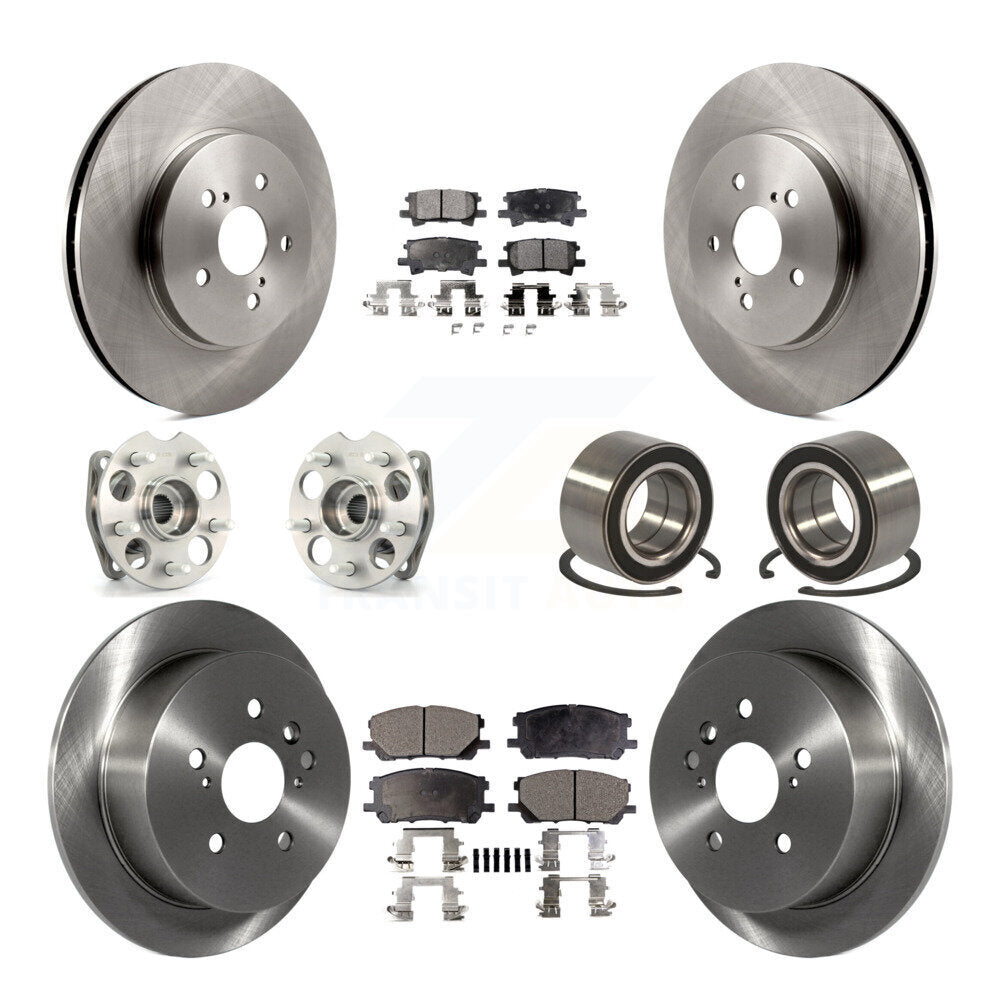 Kit de Rotor et de plaquettes de frein, roulement de moyeu avant et arrière (10 pièces) pour Lexus RX350 RX330 Toyot