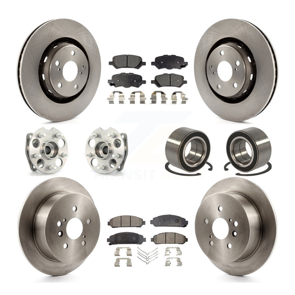 Kit de plaquettes de Rotor de frein, roulement de moyeu avant et arrière (10 pièces) pour Toyota Venza AW 2009 – 2016