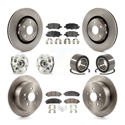 Kit de plaquettes de Rotor de frein, roulement de moyeu avant et arrière (10 pièces) pour Toyota Venza AW 2009 – 2016