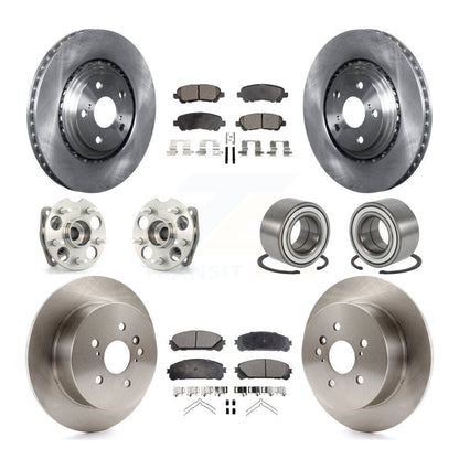 Kit de plaquettes de Rotor de frein à disque, roulement de moyeu avant et arrière (10 pièces) pour Toyota Highlander AW