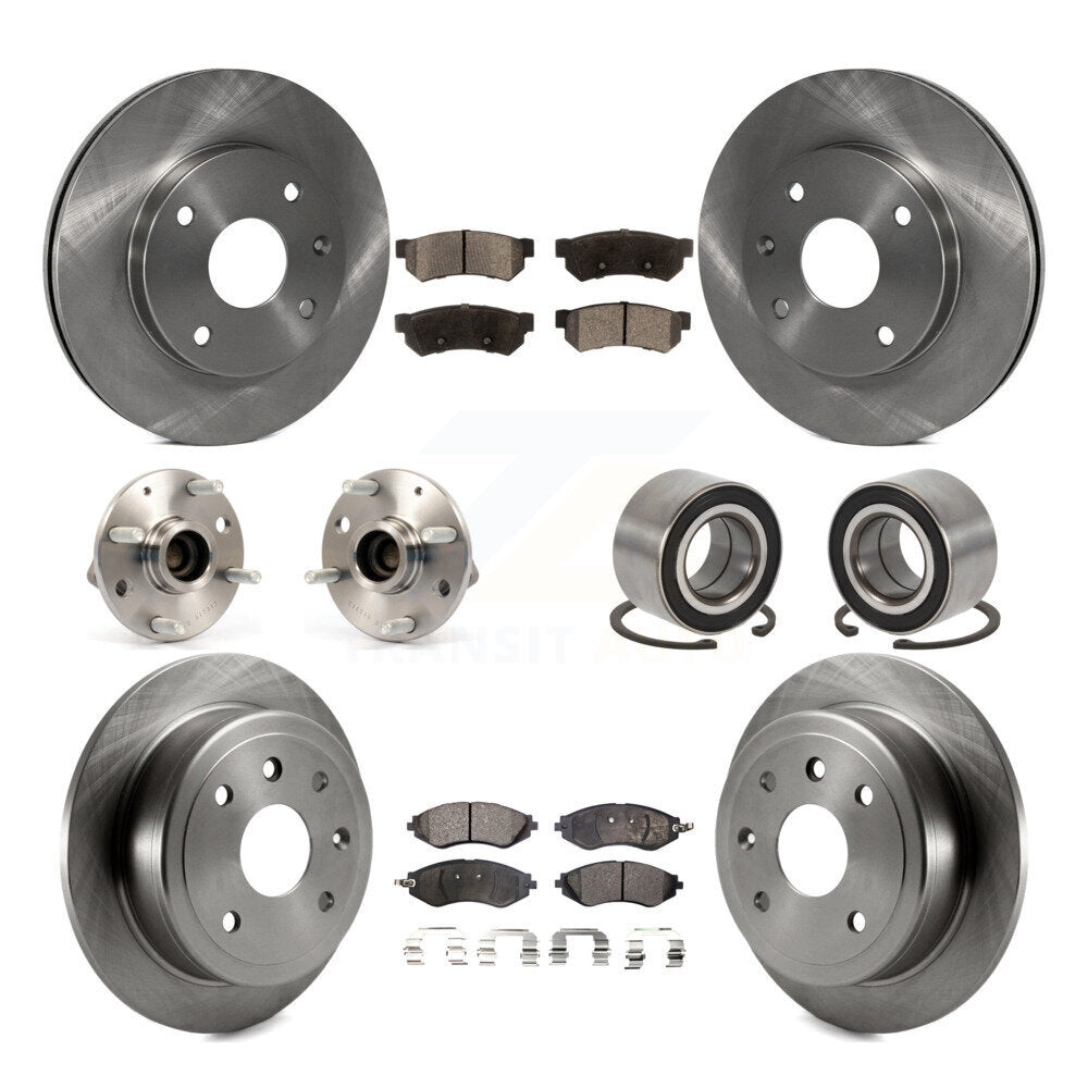 Kit de Rotor et de plaquettes de frein, roulement de moyeu avant et arrière (10 pièces) pour Chevrolet Optra Suzuk