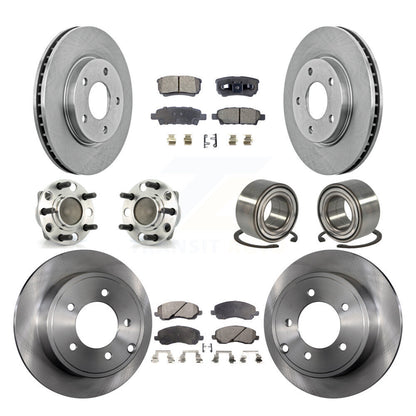 Kit de rotors et plaquettes de frein à disque, roulements de moyeu avant et arrière (10 pièces) pour Dodge Caliber