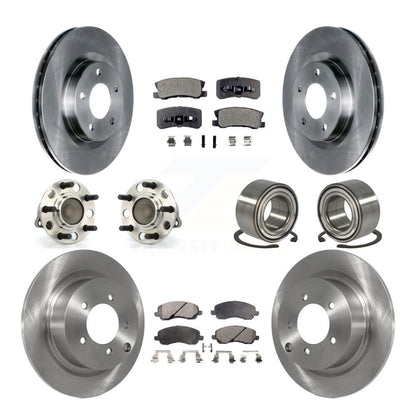 Kit de Rotor et de plaquettes de frein, roulement de moyeu avant et arrière (10 pièces) pour Jeep Patriot Compass FW