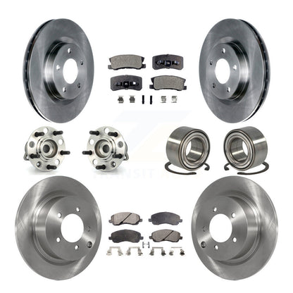 Kit de plaquettes de Rotor de frein à disque, roulement de moyeu avant et arrière (10 pièces) pour Jeep Patriot Compas