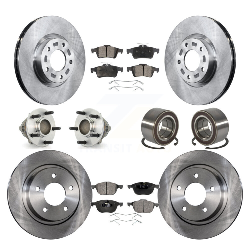 Kit de rotors et plaquettes de frein à disque, roulements de moyeu avant et arrière (10 pièces) pour Mazda 3 Sport