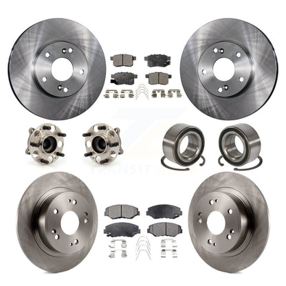 Kit de rotors et plaquettes de frein à disque, roulements de moyeu avant et arrière (10 pièces) pour Honda Accord