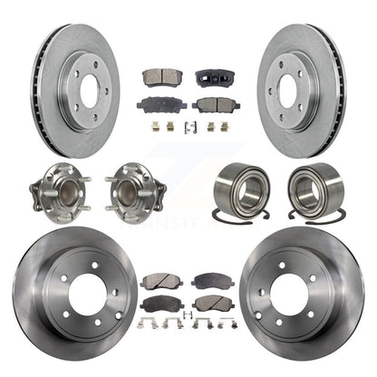 Kit de Rotor et de plaquettes de frein à disque, roulement de moyeu avant et arrière (10 pièces) pour Mitsubishi Lance