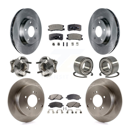 Kit de plaquettes de Rotor de frein à disque, roulement de moyeu avant et arrière (10 pièces) pour Mitsubishi Outlande