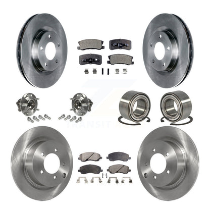 Kit de Rotor et de plaquettes de frein, roulement de moyeu avant et arrière (10 pièces) pour Mitsubishi Outlander RV