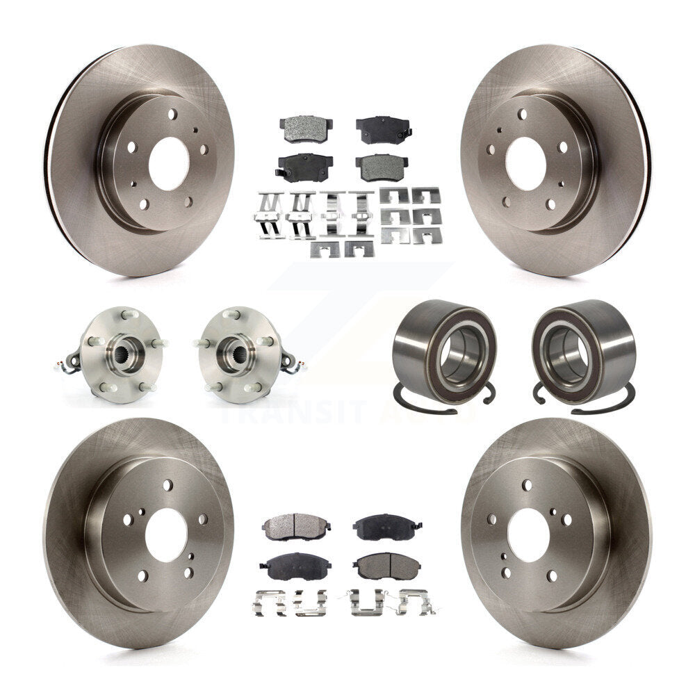 Kit de rotor et de plaquettes de frein avec roulement de moyeu avant et arrière (10 pièces) pour Suzuki SX4 AW 2007 – 2013