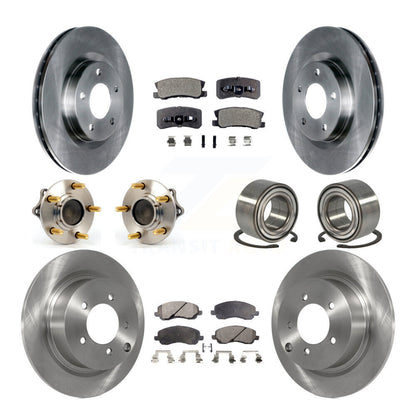 Kit de Rotor et plaquettes de frein, roulement de moyeu avant et arrière (10 pièces) pour Mitsubishi Lancer Spor
