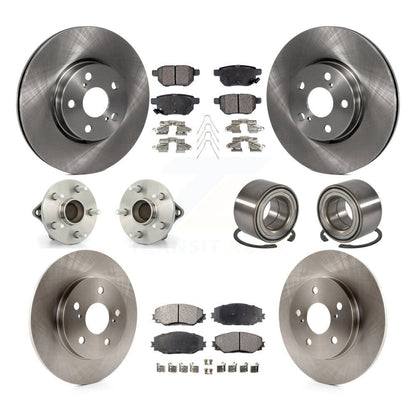 Kit de rotors et plaquettes de frein à disque, roulements de moyeu avant et arrière (10 pièces) pour Toyota Matrix