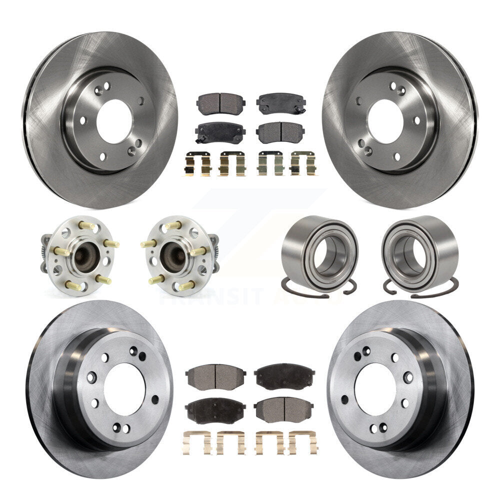 Kit de Rotor et de plaquettes de frein, roulement de moyeu avant et arrière (10 pièces) pour Hyundai Tucson Kia FW