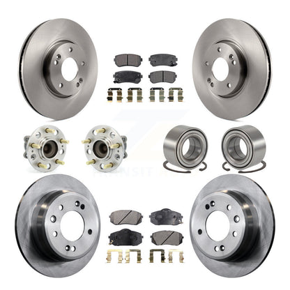 Kit de rotors et plaquettes de frein à disque, roulement de moyeu avant et arrière (10 pièces) pour Hyundai Tucson Ki
