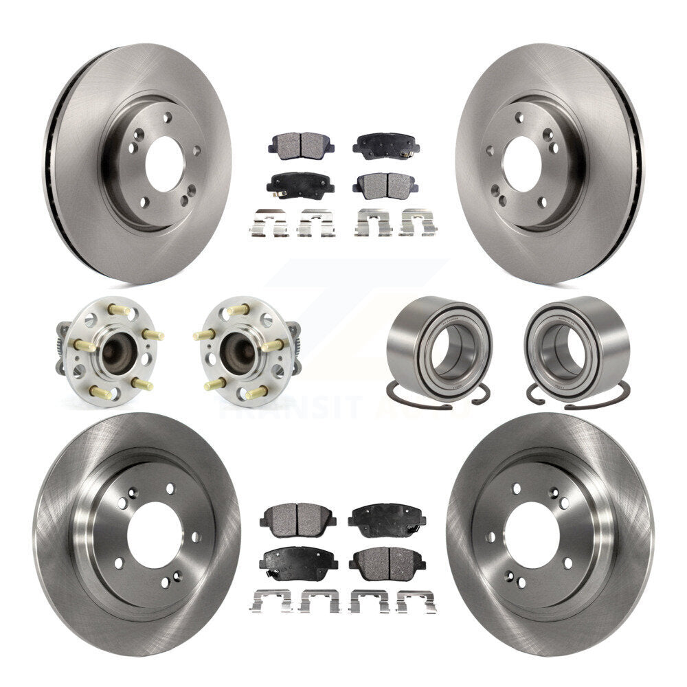 Kit de plaquettes de rotor de frein, roulement de moyeu avant et arrière (10 pièces) pour Kia Optima 2.4 2013 – 2015