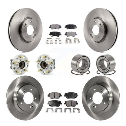 Kit de plaquettes de rotor de frein, roulement de moyeu avant et arrière (10 pièces) pour Kia Optima 2.4 2013 – 2015