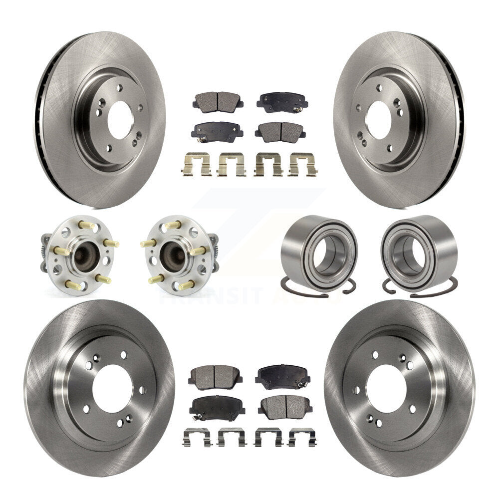 Kit de plaquettes de Rotor de frein à disque, roulement de moyeu avant et arrière (10 pièces) pour Hyundai Azera Limite