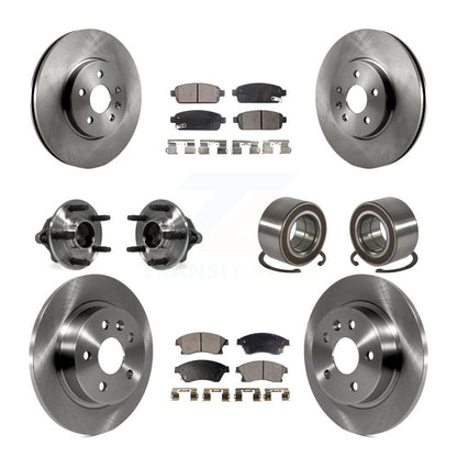 Kit de rotor et de plaquettes de frein avec roulement de moyeu avant et arrière (10 pièces) pour Chevrolet Sonic R 13-14