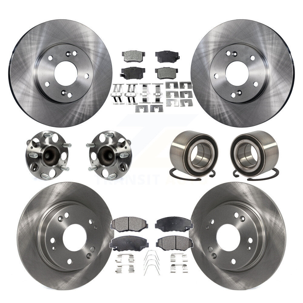 Kit de Rotor et de plaquettes de frein à disque, roulement de moyeu de roue avant et arrière (10 pièces) pour Honda Civi