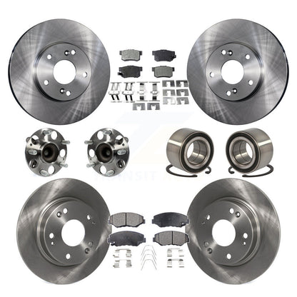 Kit de Rotor et de plaquettes de frein à disque, roulement de moyeu de roue avant et arrière (10 pièces) pour Honda Civi