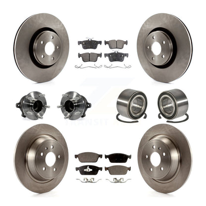 Kit de Rotor et de plaquettes de frein à disque, roulement de moyeu de roue avant et arrière (10 pièces) pour Lincoln MK