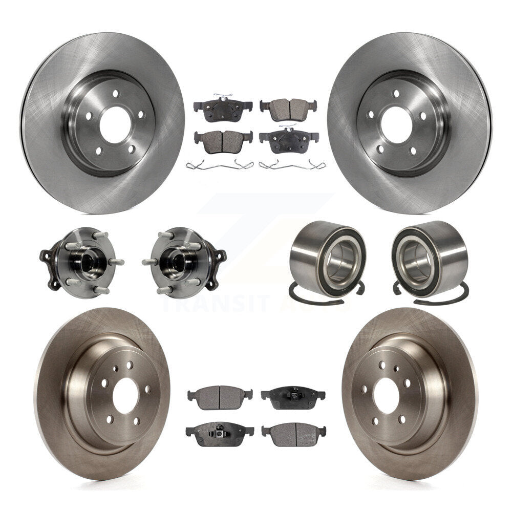 Kit de rotors et plaquettes de frein avec roulement de moyeu avant et arrière (10 pièces) pour Ford Escape Lincoln MK