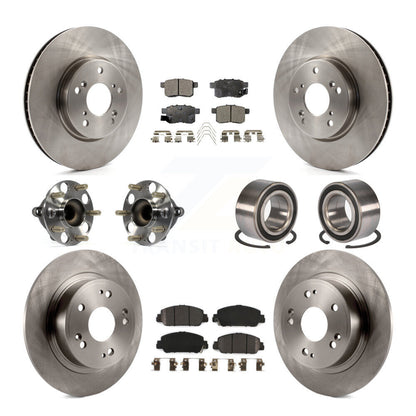 Kit de rotors et plaquettes de frein à disque, roulements de moyeu avant et arrière (10 pièces) pour Honda Accord