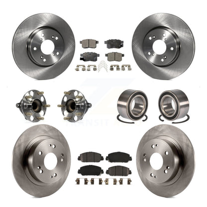 Kit de rotors et plaquettes de frein à disque, roulements de moyeu avant et arrière (10 pièces) pour Honda Accord