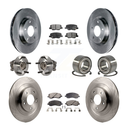 Kit de Rotor et de plaquettes de frein, roulement de moyeu avant et arrière (10 pièces) pour Mitsubishi RVR Outlande